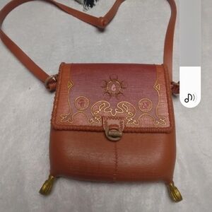 Disney Pink and Brown Crossbody Bag with Floral Embossing